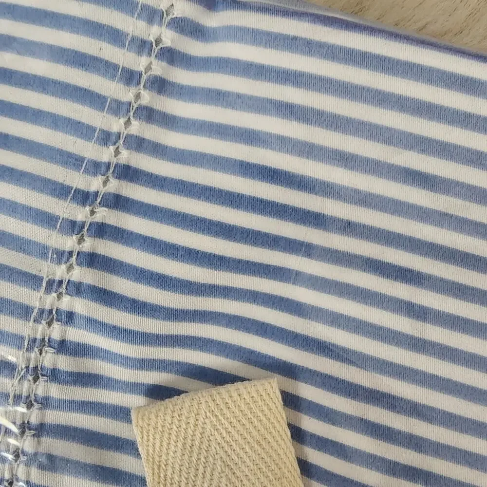 J. Crew Home Blue White Seersucker Striped Placemats Set of 4 Cotton NWT BM990